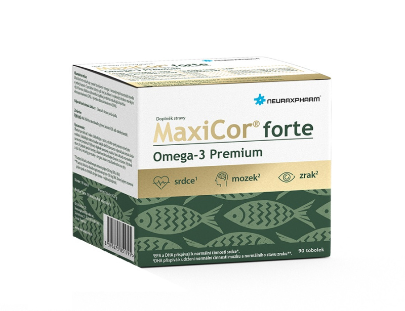 MAXICOR Forte omega 3 premium 90 tobolek