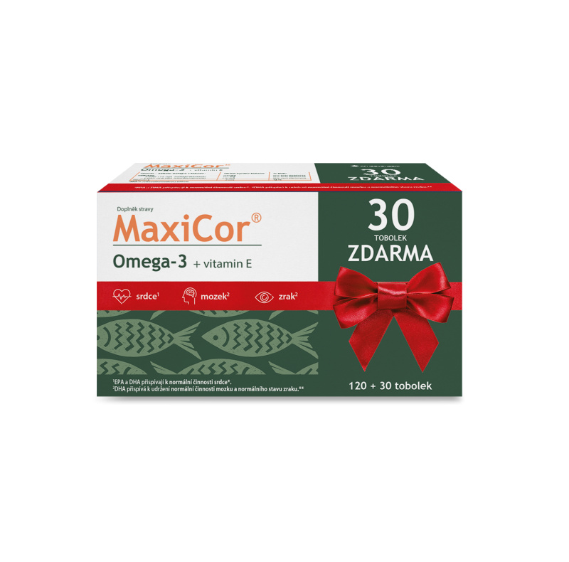 MaxiCor Omega-3 tbl.120+30 dárkové balení 2023