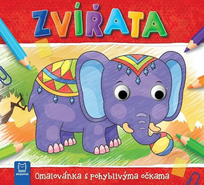 Zvířata - Omalovánka s pohyblivýma očkama Aksjomat s.r.o.