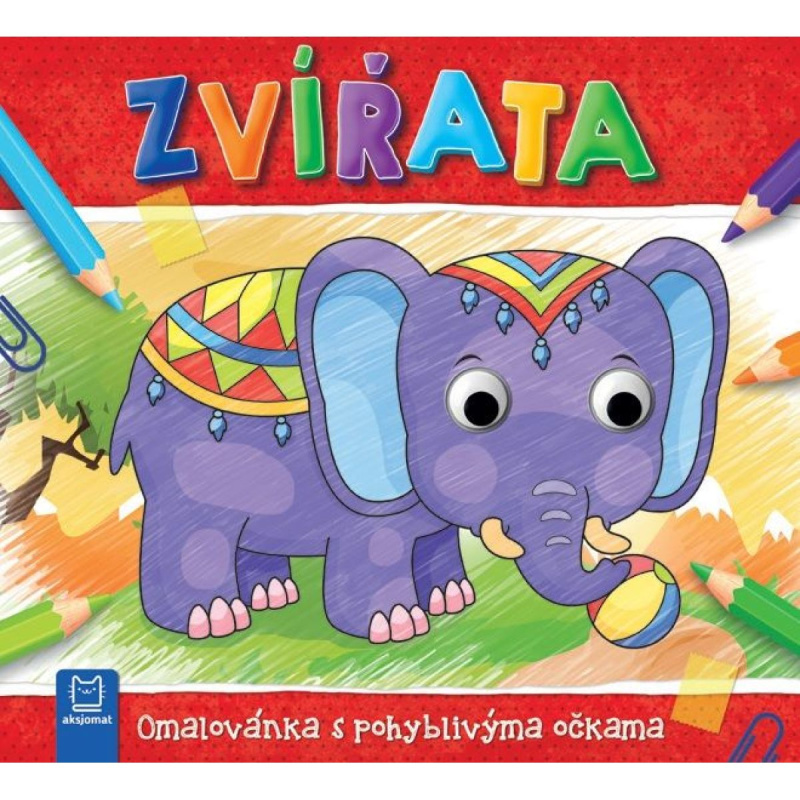 Zvířata - Omalovánka s pohyblivýma očkama Aksjomat s.r.o.