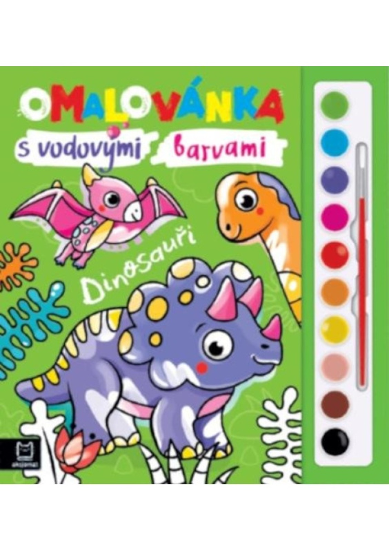 Omalovánka s vodovými barvami Dinosauři Aksjomat s.r.o.