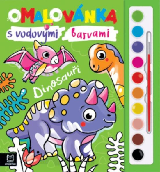 Omalovánka s vodovými barvami Dinosauři Aksjomat s.r.o.