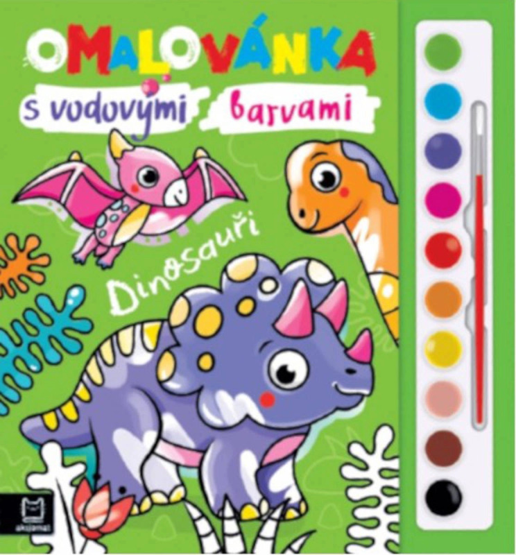 Omalovánka s vodovými barvami Dinosauři Aksjomat s.r.o.