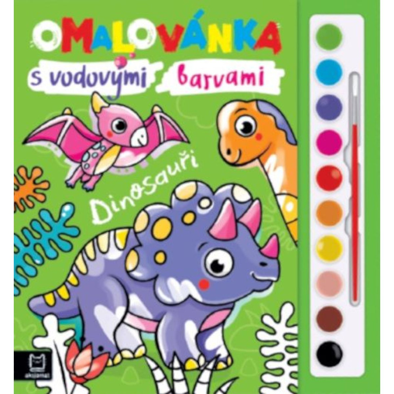 Omalovánka s vodovými barvami Dinosauři Aksjomat s.r.o.