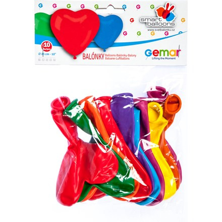 Balónek nafukovací - sada 10ks SRDCE