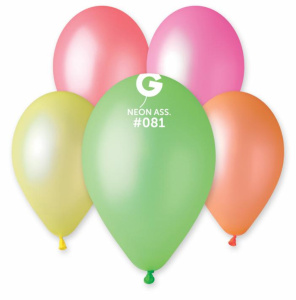 Neonové balónky nafukovací 26 cm - 10 kusů