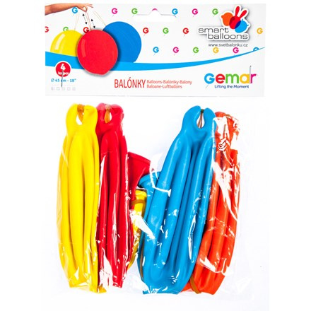 GEMAR Balónky nafukovací s gumičkou 45 cm 4 ks