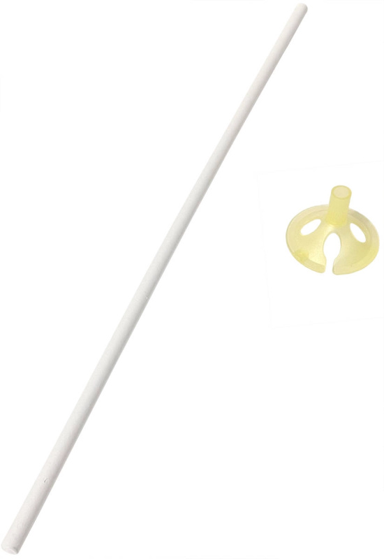 Papírová tyčka na balónky 31 cm s kloboučkem eko - 1 sada