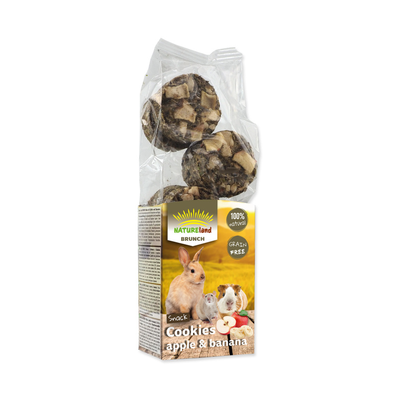 Pochoutka NATURE LAND Brunch sušenky s jablky a banány 120 g