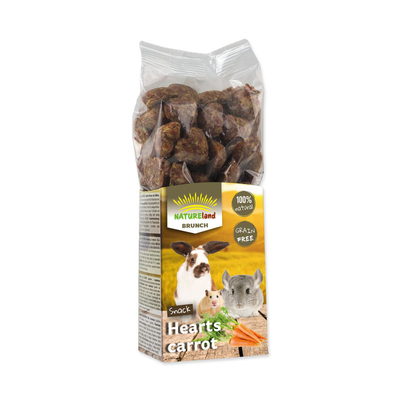 Pochoutka NATURE LAND Brunch srdíčka s mrkví 150 g
