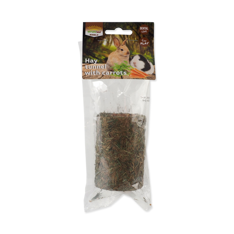 Tunel NATURE LAND Nibble ze sena plněný mrkví 125 g