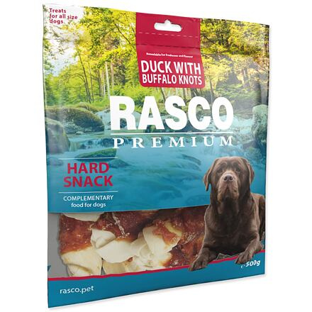 Pochoutka RASCO Premium uzle bůvolí 5cm s kachním masem 500 g