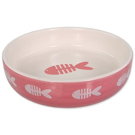 Miska MAGIC CAT keramická potisk ryba růžová 13 cm 0.26 l