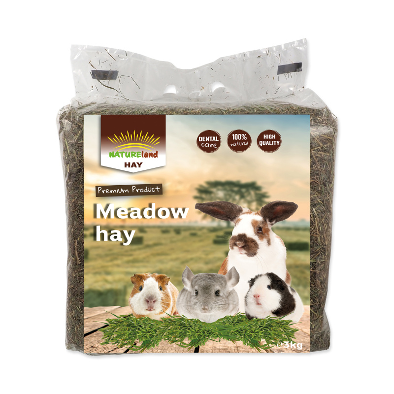 Seno NATURE LAND Meadow Hay z horských luk 3 kg