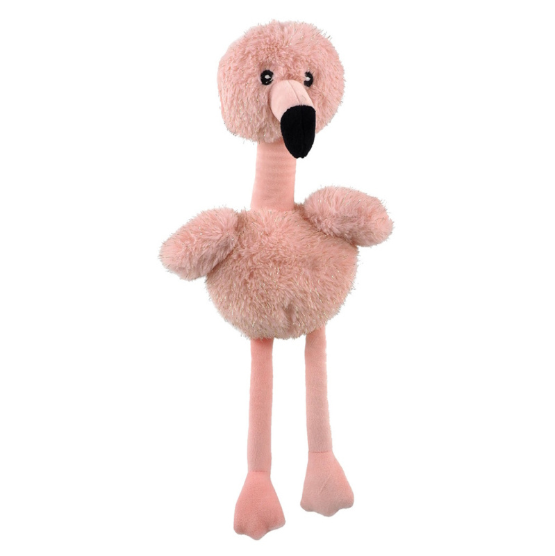 Hračka DOG FANTASY Winter tale plameňák 35 cm 1 ks