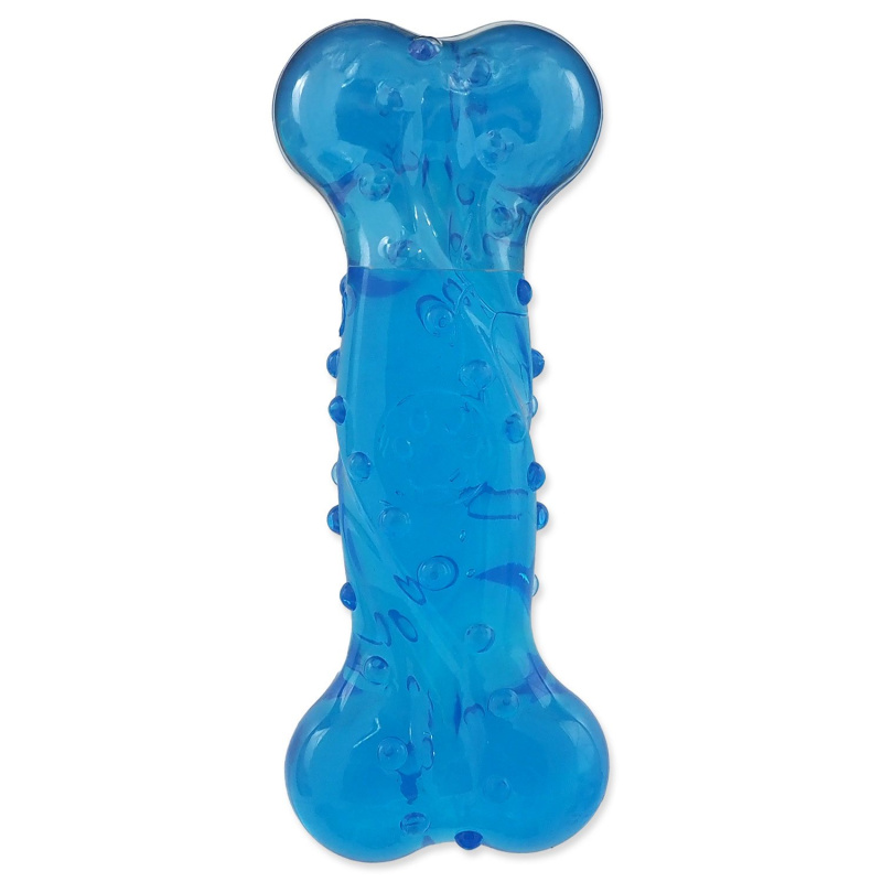 Hračka DOG FANTASY STRONG kost s vůní slaniny modrá 15cm 1 ks