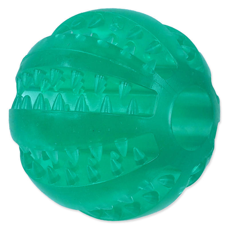 Míček DOG FANTASY DENTAL MINT zelený 6 cm