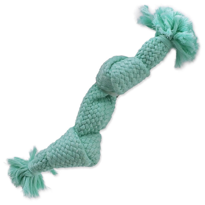 Uzel DOG FANTASY pískací 2 knoty modrý, 22 cm