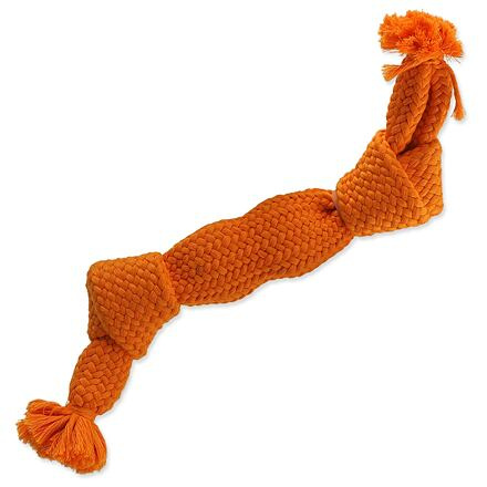 Uzel DOG FANTASY pískací 2 knoty oranžový, 35 cm