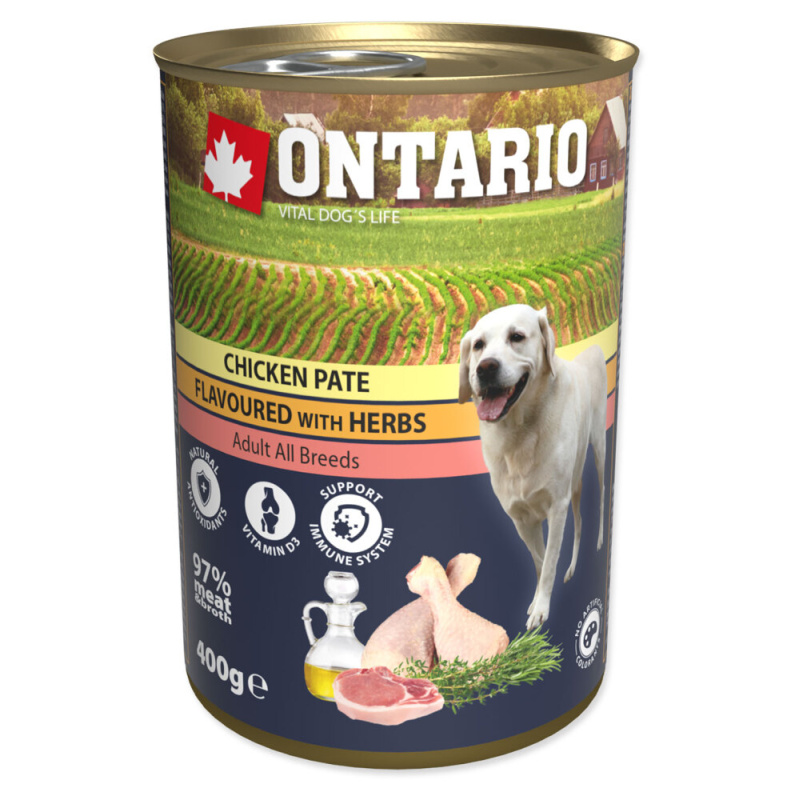 Konzerva ONTARIO kuřecí paté s bylinkami 400 g