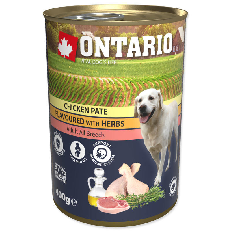 Konzerva ONTARIO kuřecí paté s bylinkami 400 g