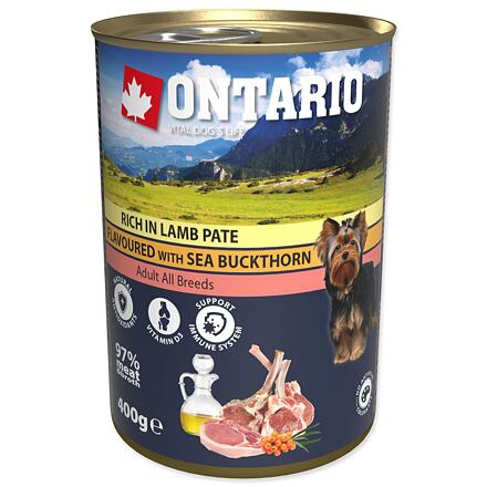 Konzerva ONTARIO jehněčí paté s bylinkami 400 g