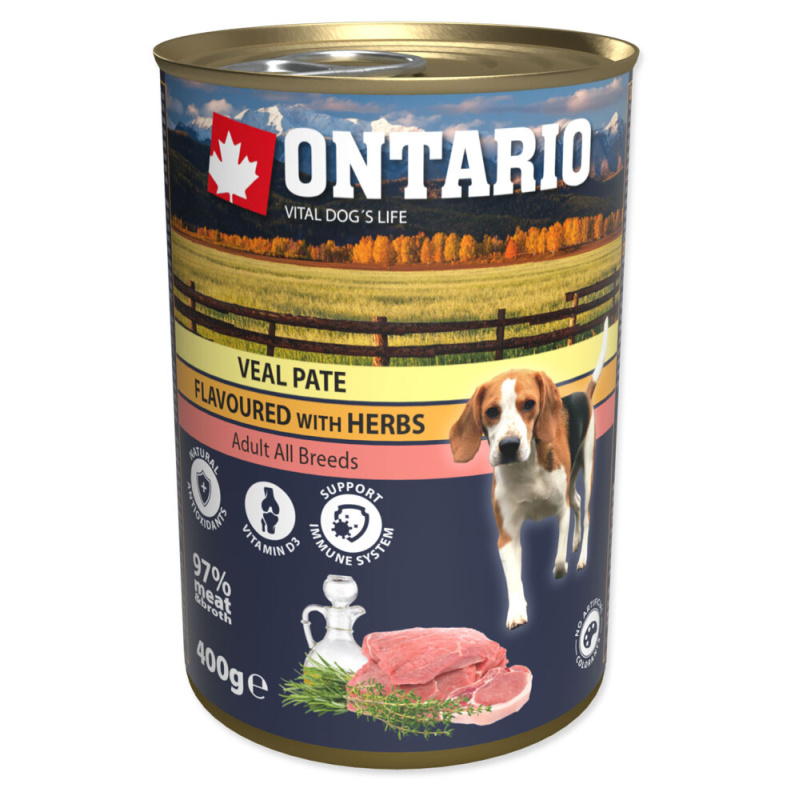 Konzerva ONTARIO telecí paté s bylinkami 400 g