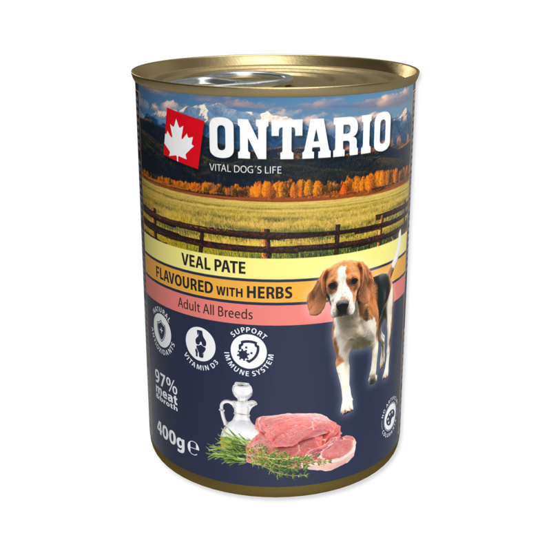 Konzerva ONTARIO telecí paté s bylinkami 400 g