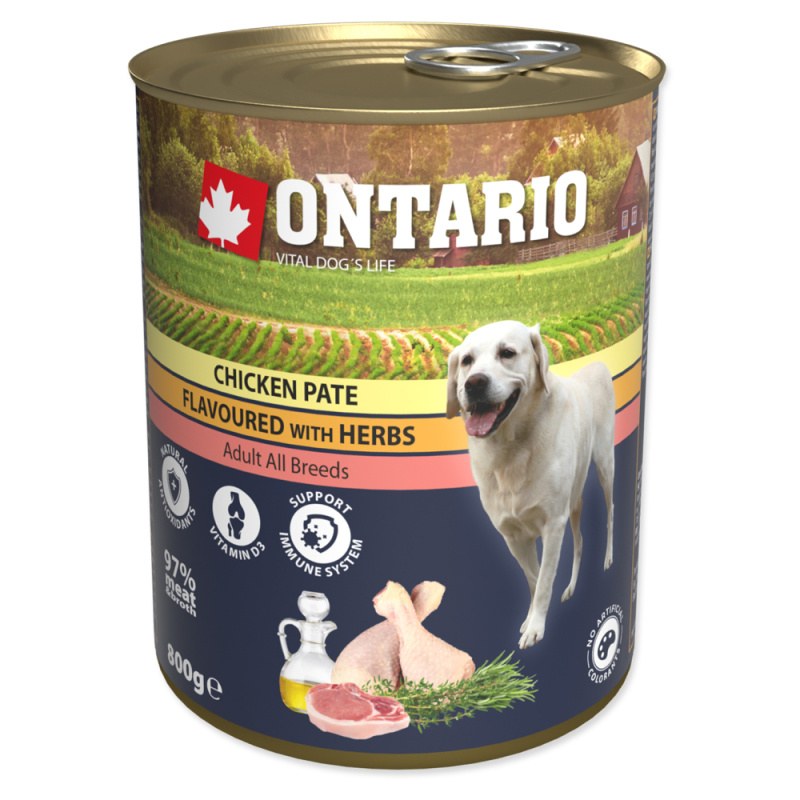 Konzerva ONTARIO kuřecí paté s bylinkami 800 g