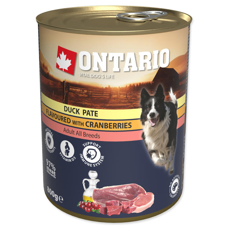 Konzerva ONTARIO kachní paté s brusinkami 800 g