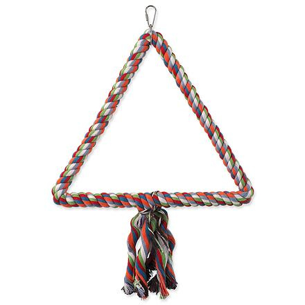 Houpačka BIRD JEWEL barevná s provazy  40 cm