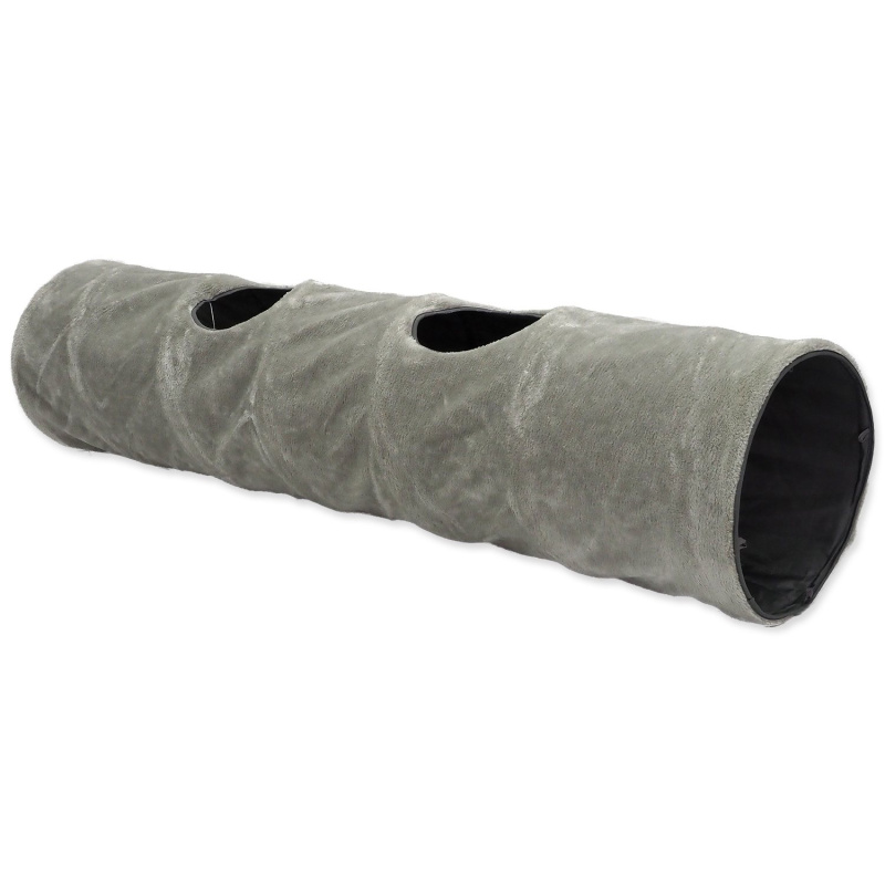 Tunel MAGIC CAT XL plyšový šedý 150 cm