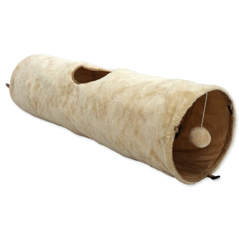 Tunel MAGIC CAT plyšový šustící béžový 90 cm