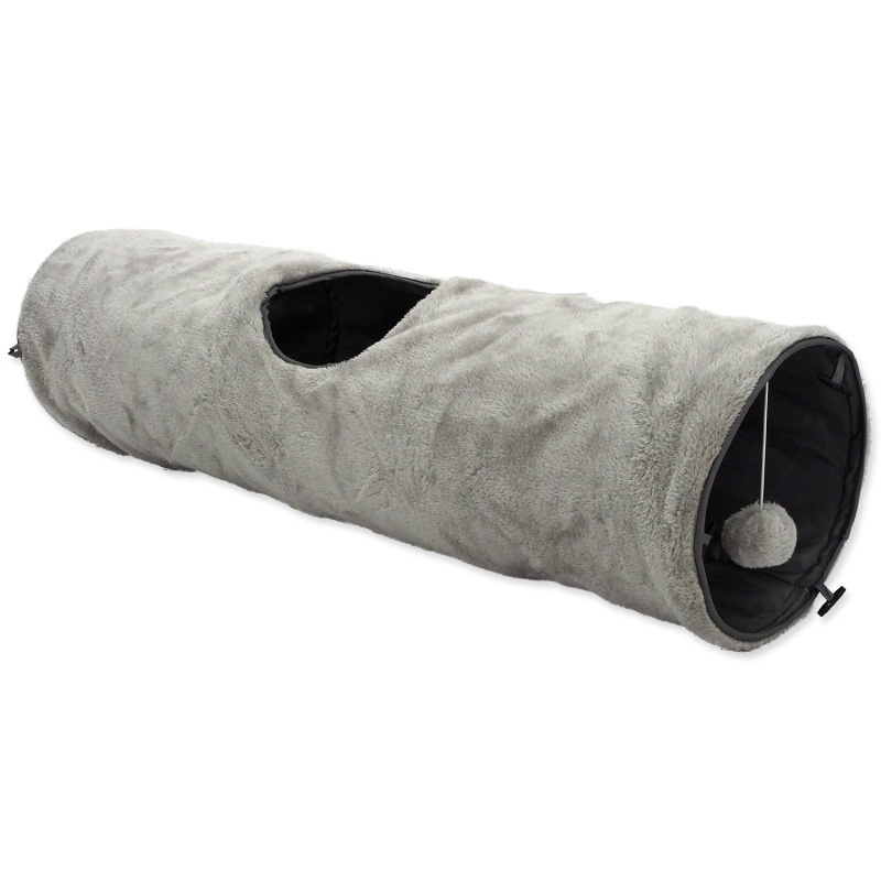 Tunel MAGIC CAT plyšový šustící šedý 90 cm