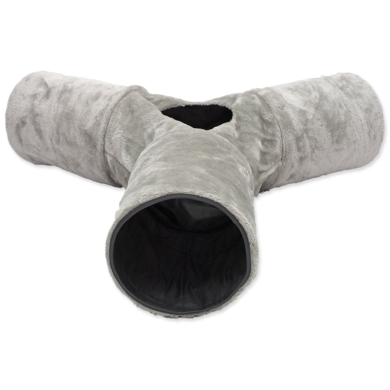 Tunel MAGIC CAT plyšový tvar Y šustící šedý 80 cm