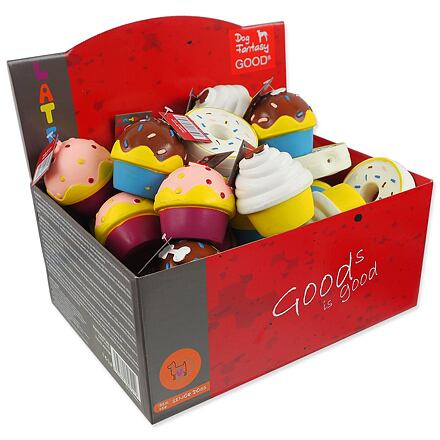 Displej hračky DOG FANTASY Latex Cupcakes 36 ks