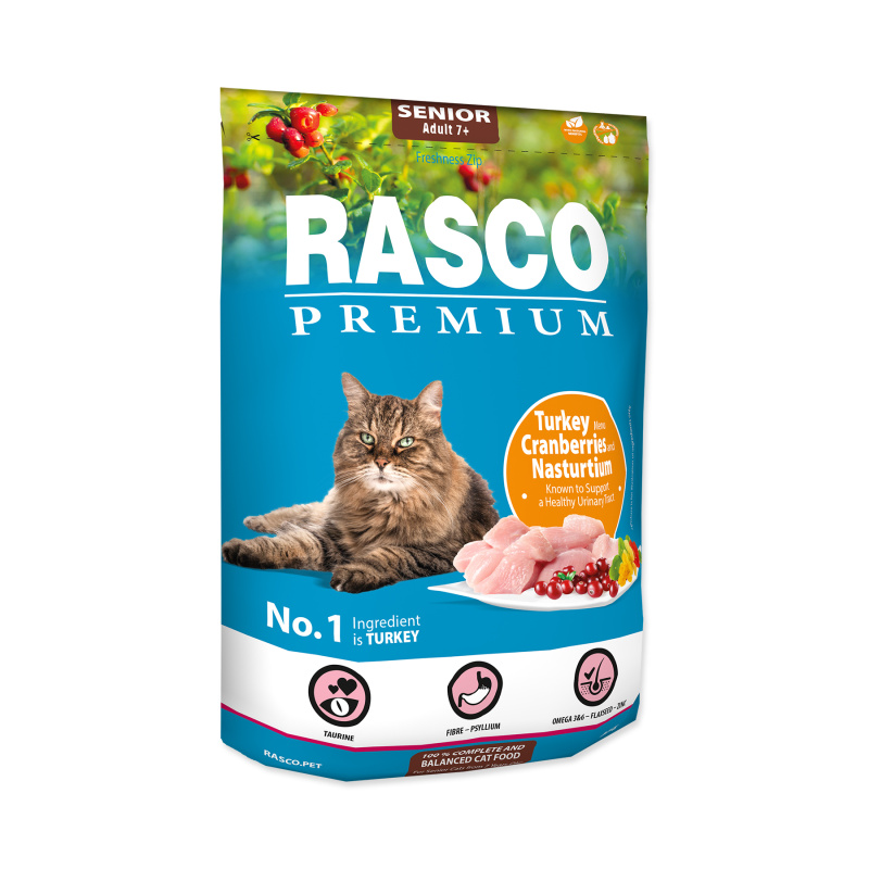 Granule RASCO Premium Senior krůtí s brusinkou a lichořeřišnicí 400 g
