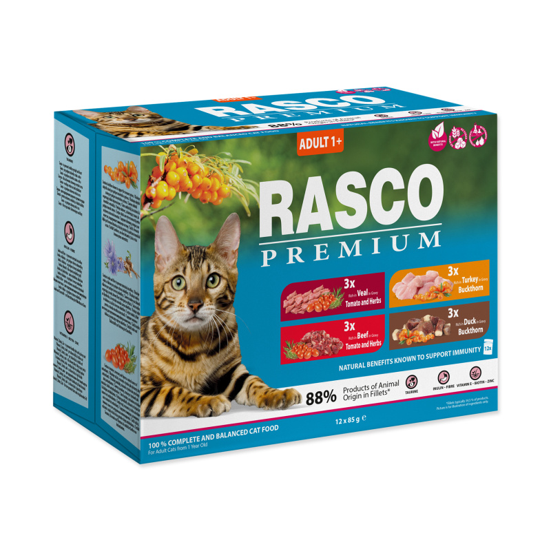 Kapsičky RASCO Premium Adult multipack (12x85g) 1020 g