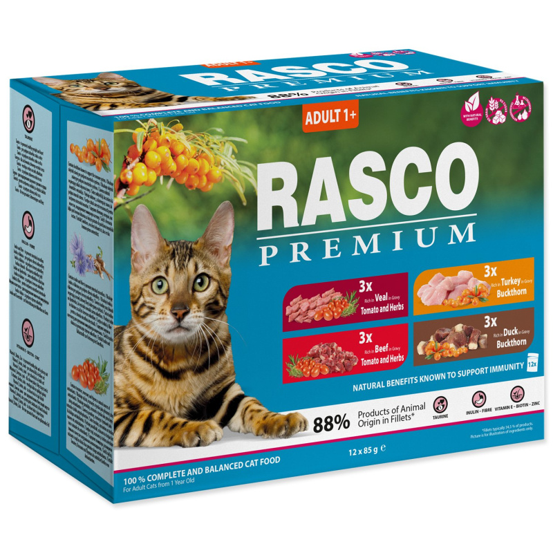 Kapsičky RASCO Premium Adult multipack (12x85g) 1020 g