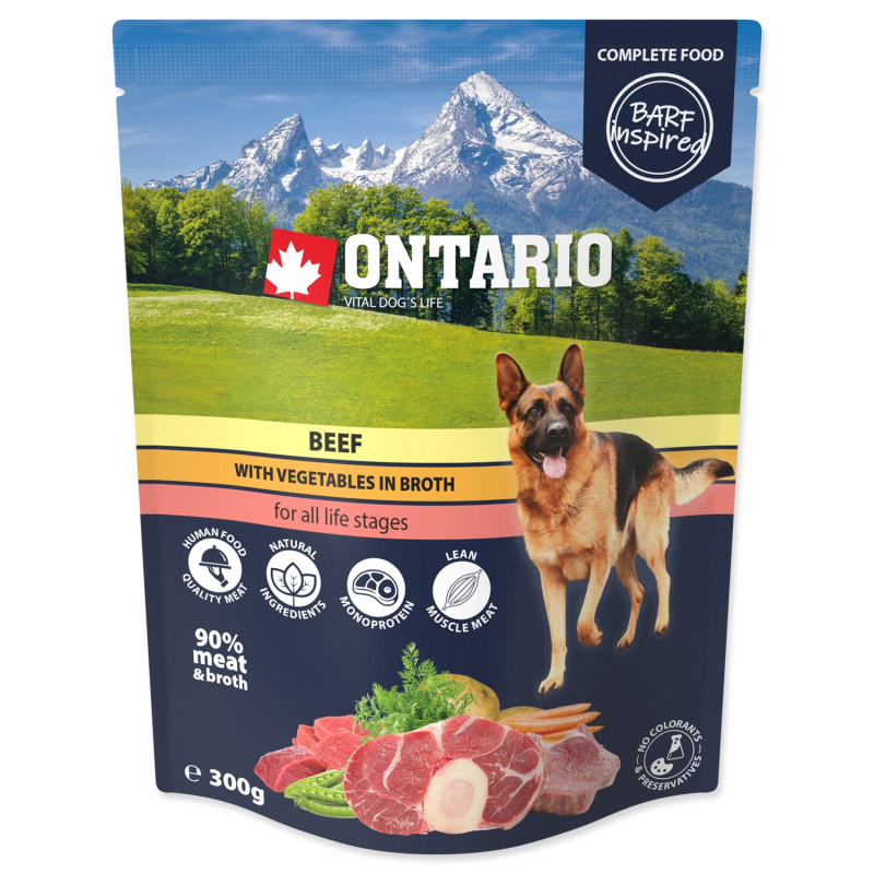 Kapsička ONTARIO hovězí se zeleninou ve vývaru 300 g
