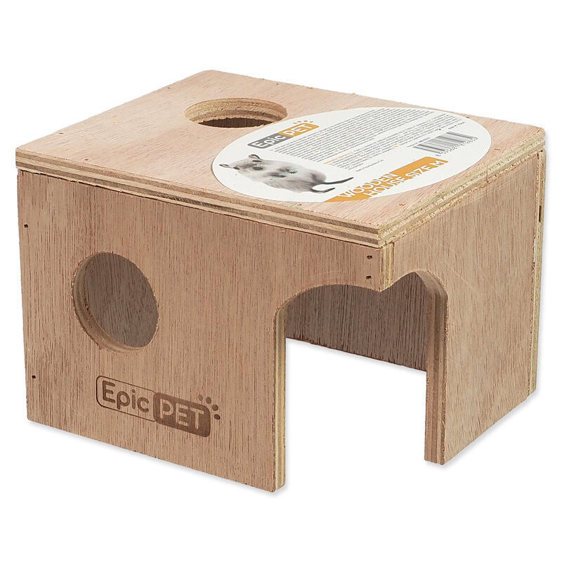 Domeček EPIC PET dřevěný M - 16cm