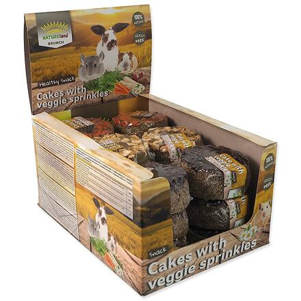 Displej NATURE LAND Brunch koláčky se zeleninovou posypkou 50g 18 ks