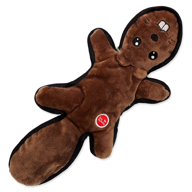 Hračka DOG FANTASY Recycled Toy veverka pískací se šustícím ocasem 39 cm