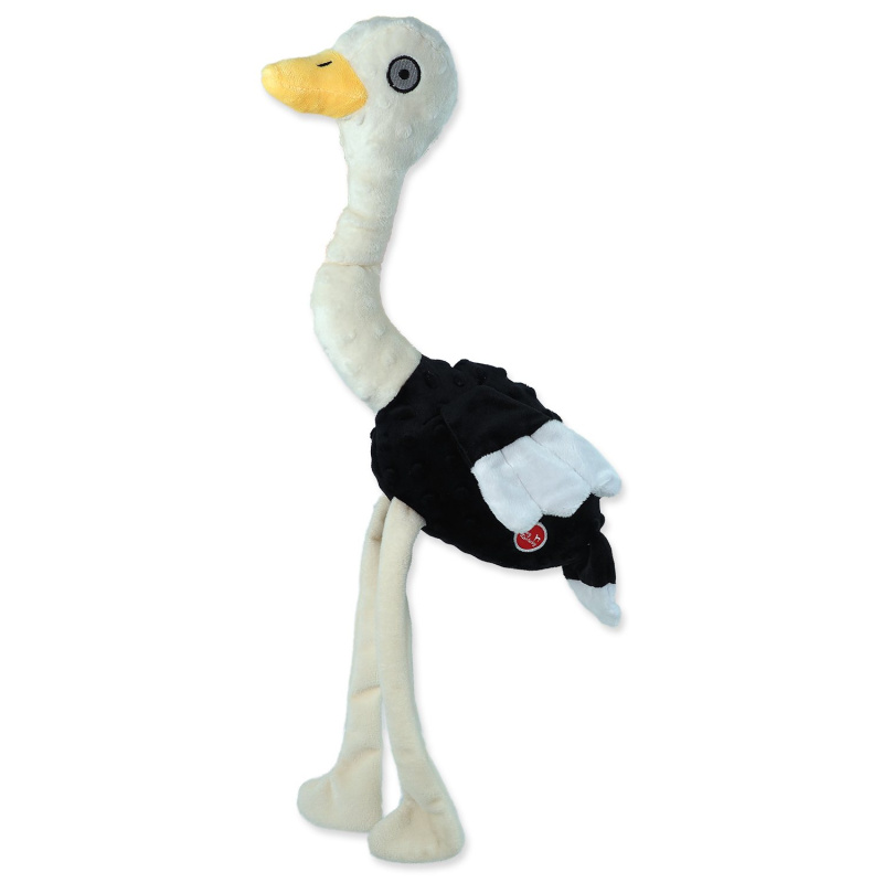 Hračka DOG FANTASY Recycled Toy pštros pískací se šustícími křídly 49 cm