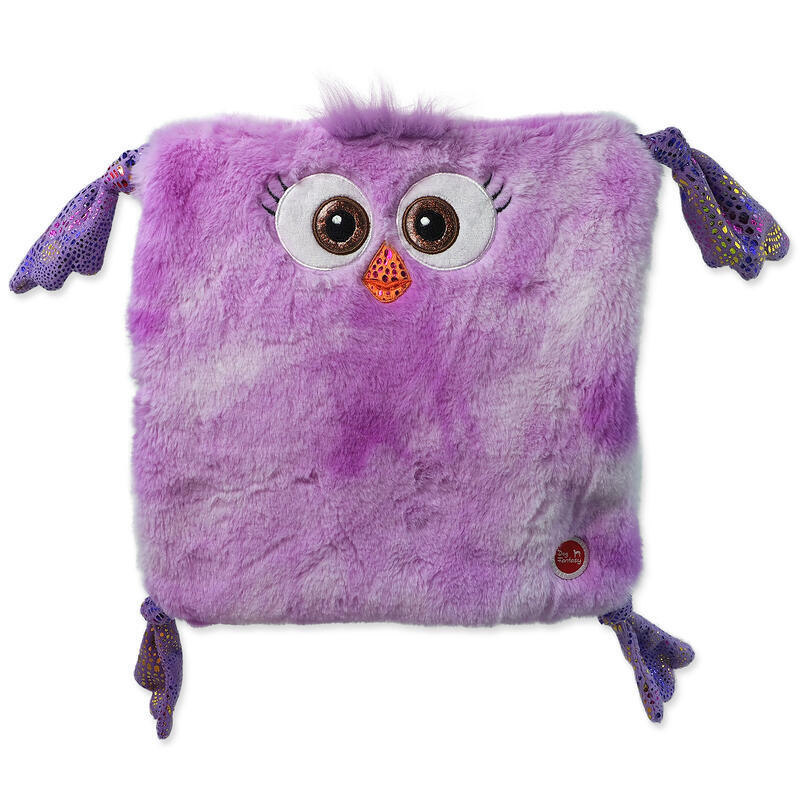 Hračka DOG FANTASY Monsters kuře čtvercové fialové šustící 28 cm