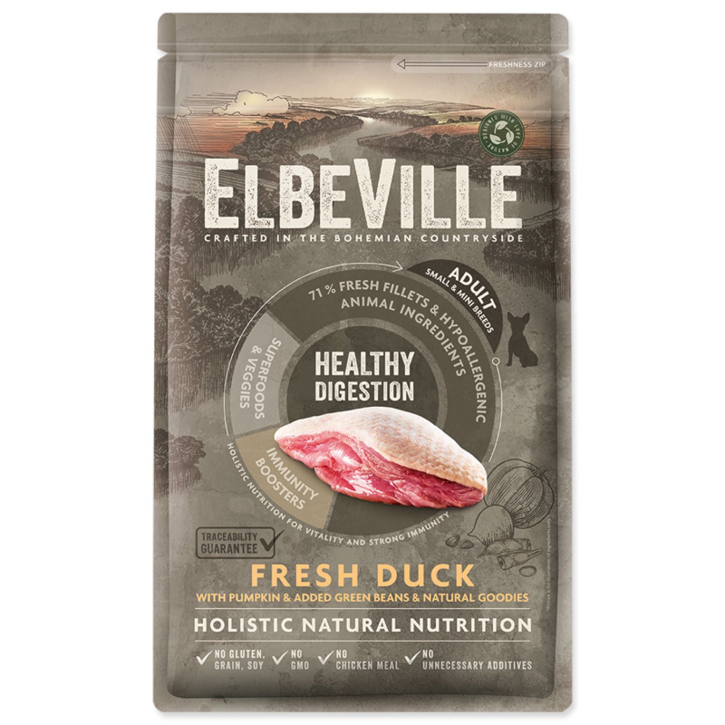 Elbeville Krmivo Adult Mini Healthy Digestion Fresh Duck 1,4kg