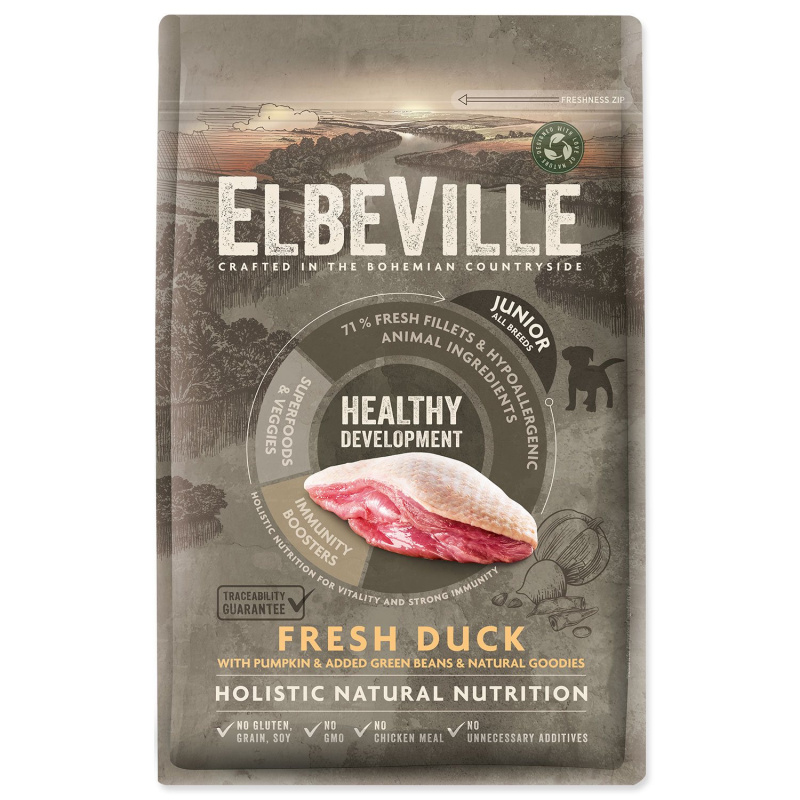 Elbeville Krmivo Puppy and Junior All Breeds Healthy Development Fresh Duck 4kg