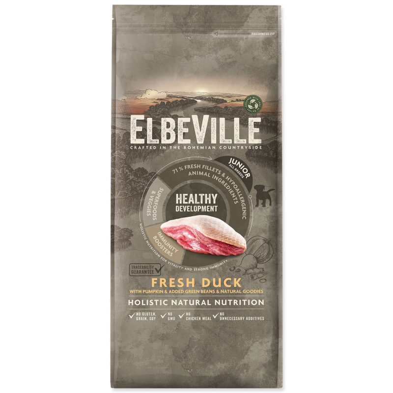 ELBEVILLE Healthy Development Fresh Duck granule pro štěňata 1 ks, Hmotnost balení (g): 11,4 kg