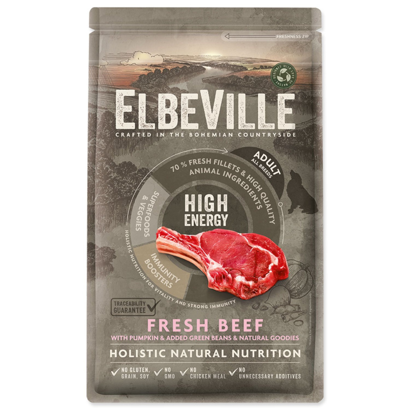 ELBEVILLE High Energy Fresh Beef granule pro psy 1 kus, Hmotnost balení (g): 1,4 kg