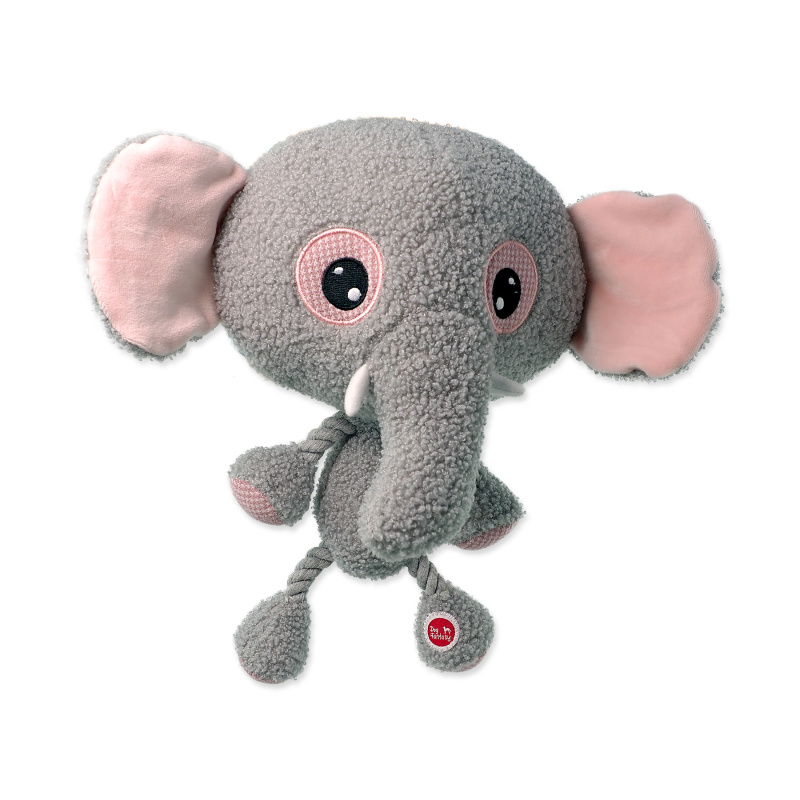 Hračka DF Big head slon plyšový pískací 30cm